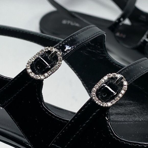 Stuart Weitzman embellished Patent Leather Slingback Flats size 7 - Picture 6 of 12